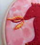 Embroidered hoop picture - DRAGON felt wall art - Image 6