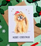 Pomeranian Christmas card, Dog lover Christmas card, From the dog at Christmas - Image 4