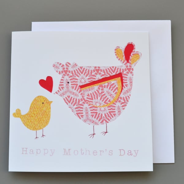 Hen and Chick Mother's Day Card