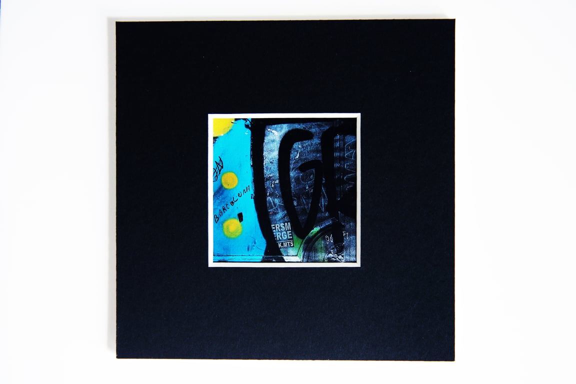 Detail of graffiti, Barcelona.4" x 4" (inches)mount, print size 2" x 2"