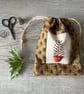 Hand Embroidered Drawstring Christmas Tree Gift Bag - Image 3