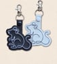 Pet Rat Keyring - Embroidered Faux Leather Animal Bag Charm