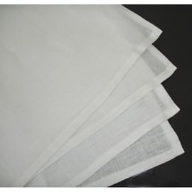 Set of 4 Napkins White Linen 18" Large Size Serviette