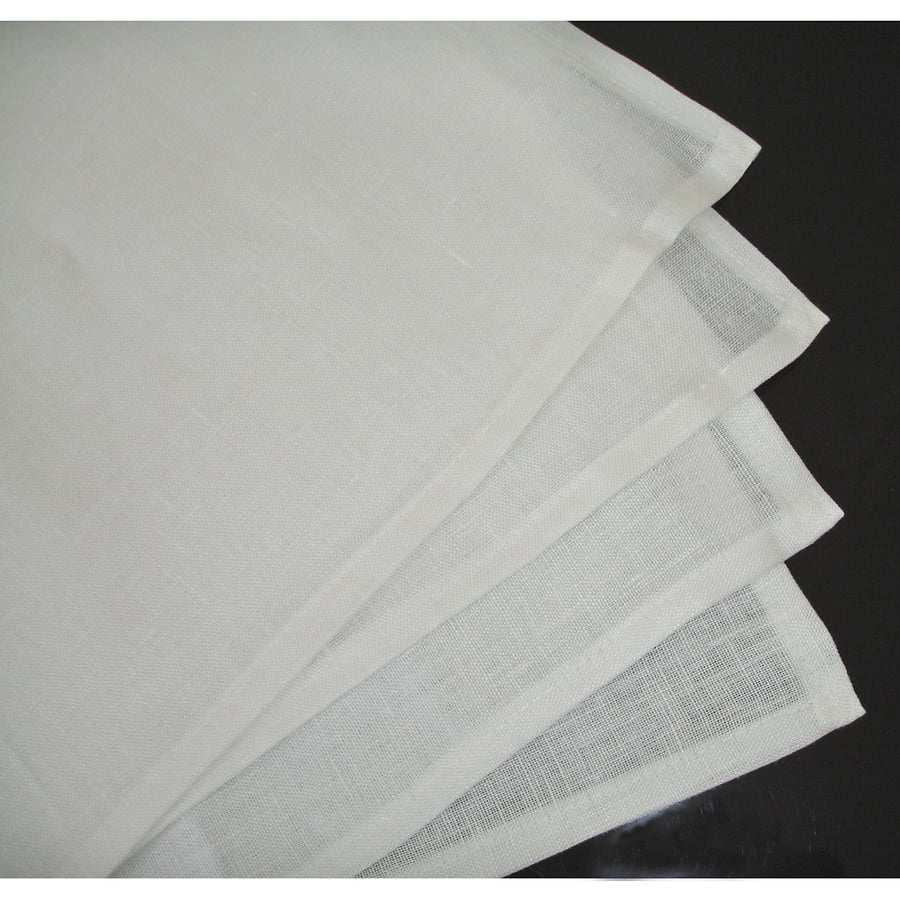 Set of 4 Napkins White Linen 18" Large Size Serviette
