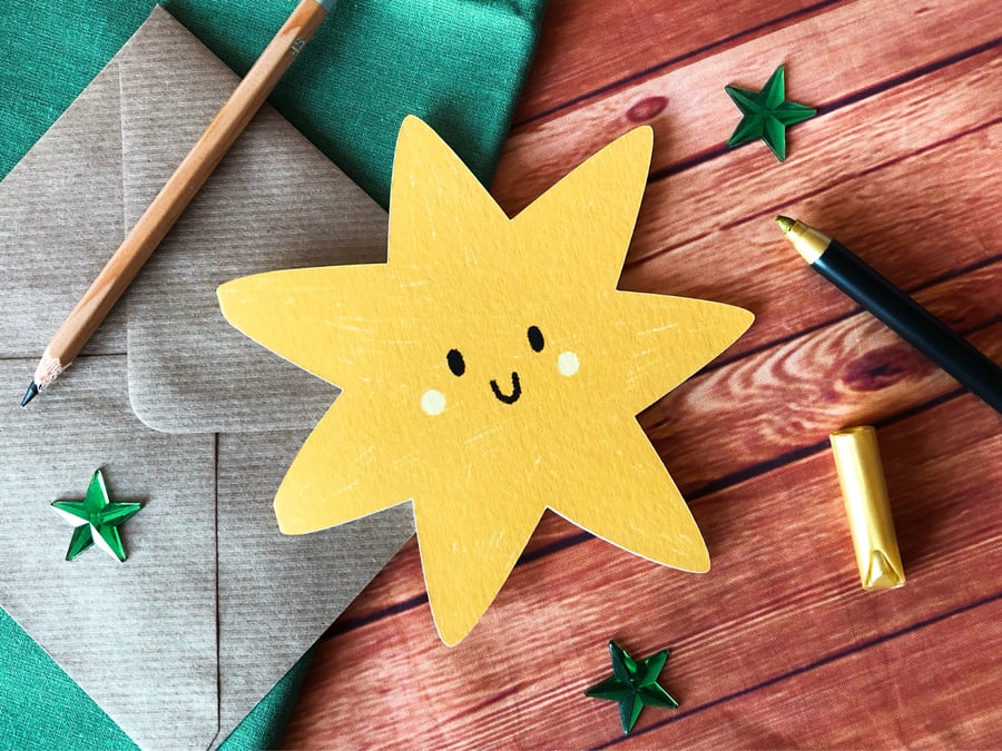 Star Shaped Greetings Card