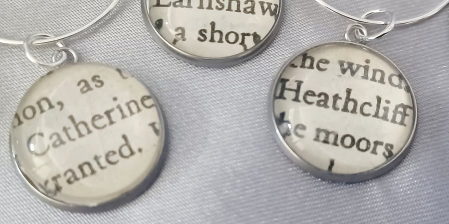 Wine Glass Charms for Book Lovers