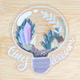 Tiny Dream - Transparent Vinyl Illustrated Sticker 