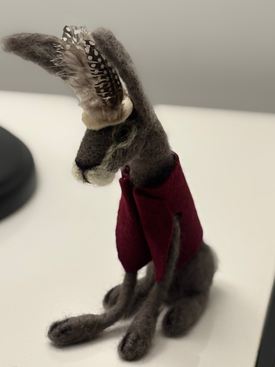 Country Gent  - Needle felt hare, rabbit made with all wool