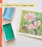 Pink cosmos original art miniature, flower painting, tiny artwork - Image 9