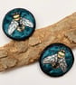 Honey bee velvet brooch pin or badge.  - Image 4
