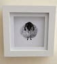 Black Sheep Sea Glass & Vintage China Wall Art - Handmade 10 x 10 cm Shadow Box  - Image 1
