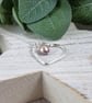 Heart Necklace in Sterling Silver with Champagne Pearl - Image 9