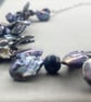 Peacock Blue Large Irregular Keshi Pearl Necklace - Image 3