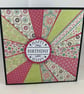 Handmade sunburst style bright birthday card - Image 1