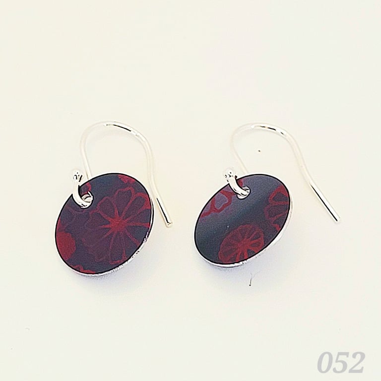 052 - Handmade Aluminium and Silver Reversible Earrings