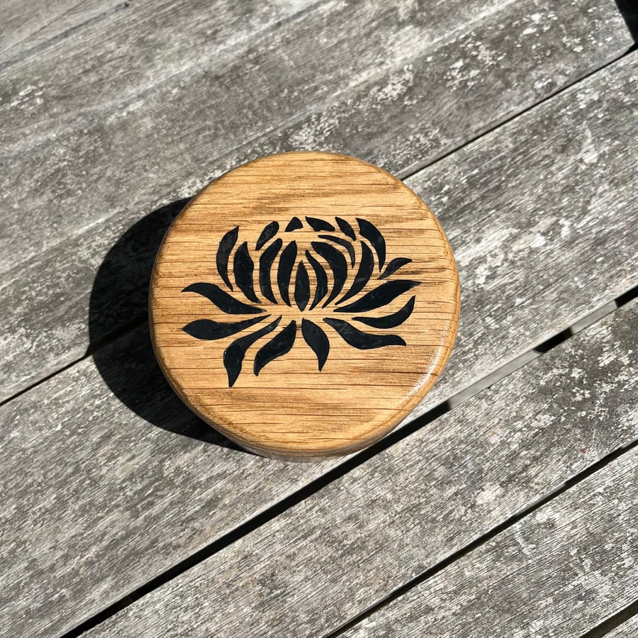 Dahalia Oak Jewellery - Trinket Box (WBI10)