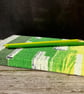 Handmade A5 'Green Shoots' Sketchbook made with 1950's Vintage Barkcloth Fabric - Image 3