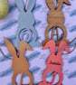 Wood Monogram Easter Rabbit Decoration - Image 1