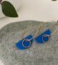 Hoop earrings polymer clay and brass - Image 2