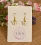 White Butterfly Dangle Earrings, Acrylic Butterfly Charms, Handmade Jewellery 