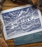 Fishing boats on the slipway - original linocut print A3 - Image 2