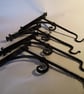 Set of Four Hand Forged Wrought Iron Hanging Basket Brackets
