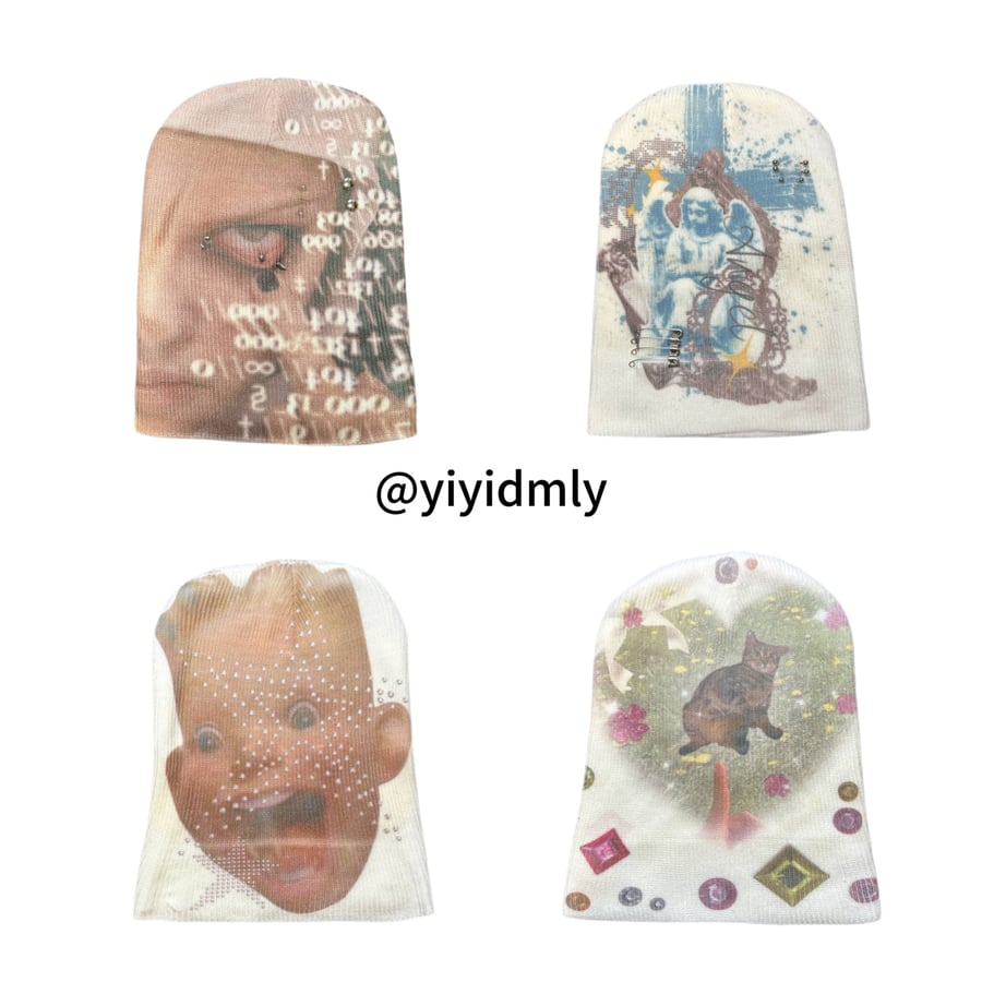 Image of REMAKE-Rebellious Beanie, artist original Y2K, Gothic,, PUNK, ROCK Print