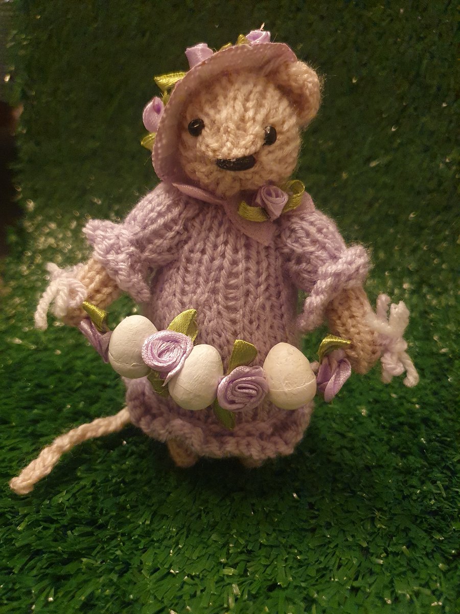 Hand Knitted Mini Mouse- Violet