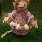 Hand Knitted Mini Mouse- Violet