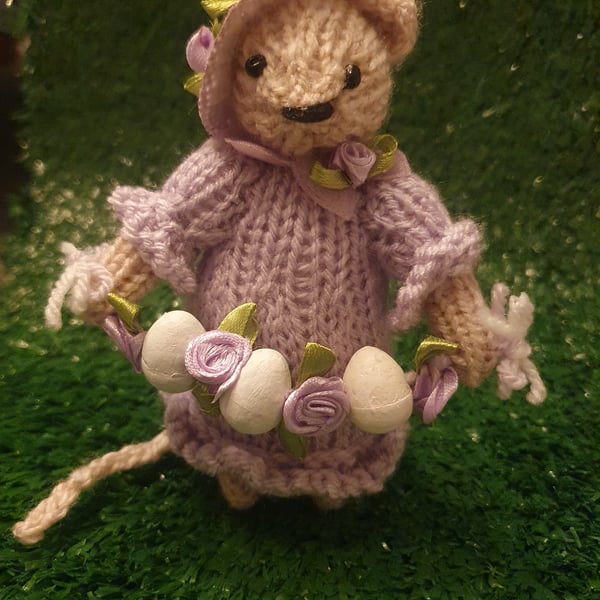 Hand Knitted Mini Mouse- Violet