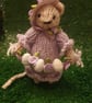 Hand Knitted Mini Mouse- Violet