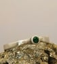 Sterling Silver Ring with 3mm Tsavorite Garnet – One of a Kind - Image 3