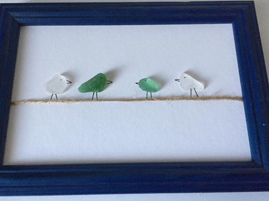 Sea Glass Bird Picture