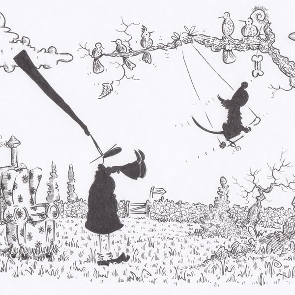 'The Swing' an A4 sized original artwork