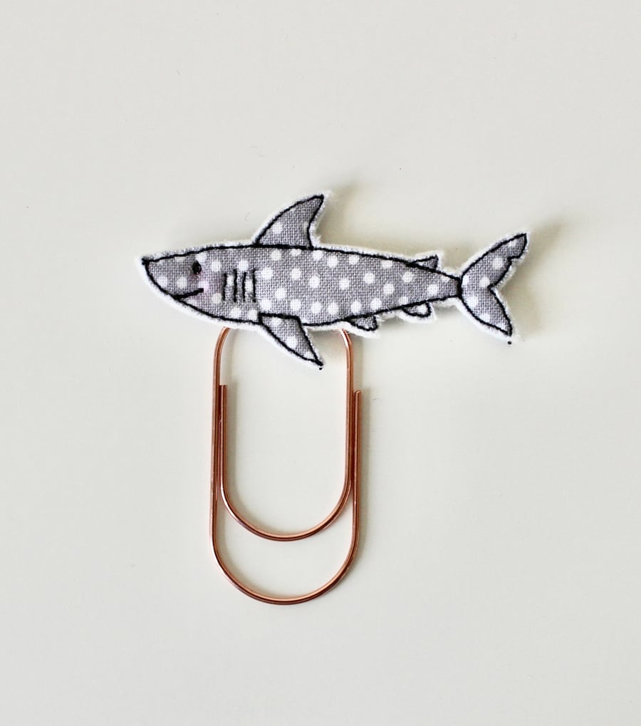 Happy Shark' - Handmade Bookmark - Folksy