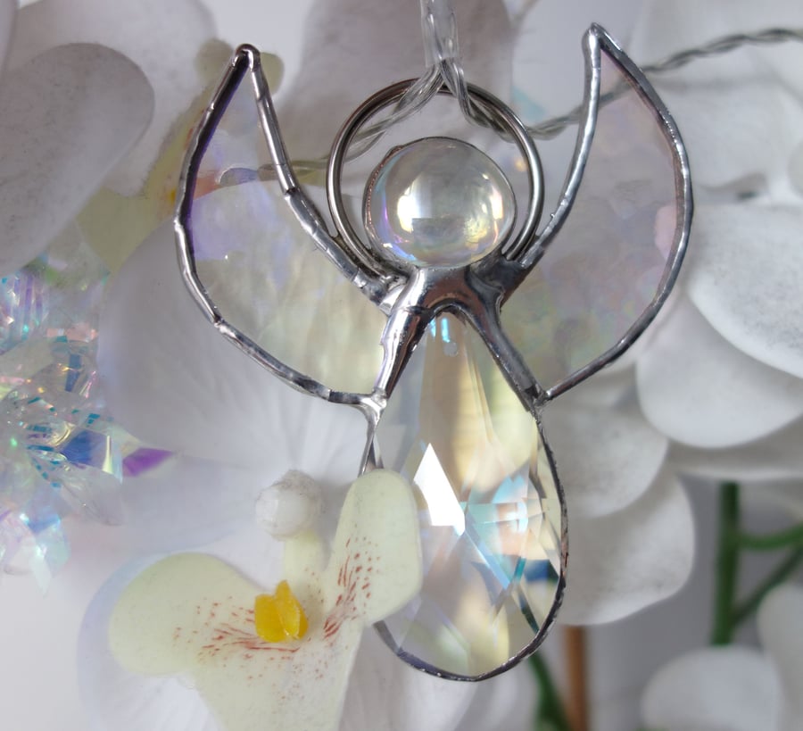 Stained Glass Angel- Spiritual Gift, Christmas Tree Ornament, Suncatcher