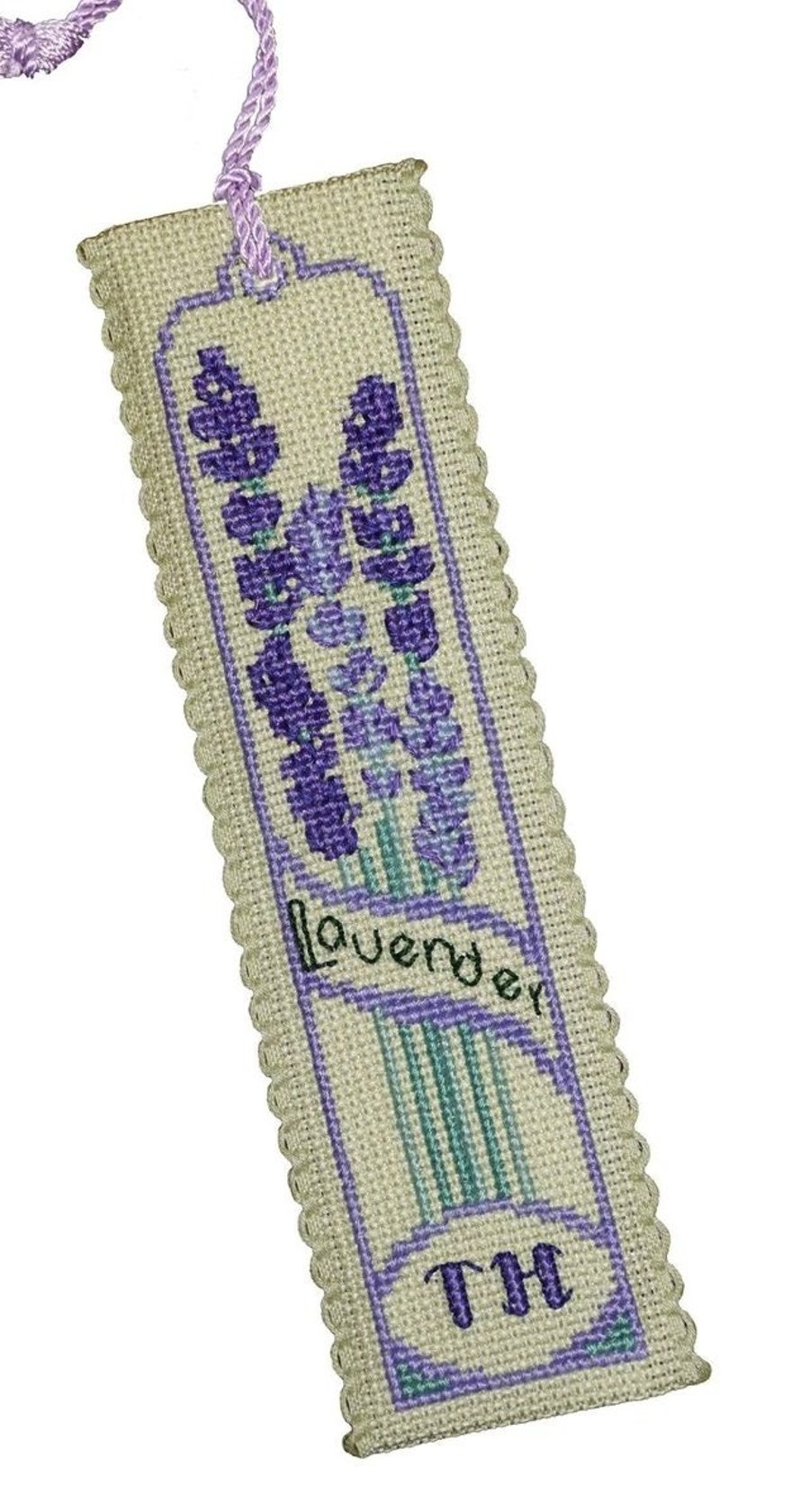Lavender Flowers Bookmark Counted Cross Stitch Kit Textile Heritage