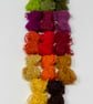 Small Autumn Shades Mohair Boucle Loop Wool Yarn Selection Pack for Wet Felting - Image 3
