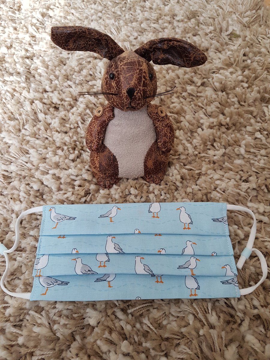 Adult face covering – Seagull print