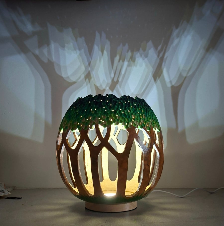 A Magical Forest Gourd Lamp