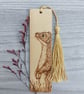 Pyrography Stoat Wood Bookmark. Unique Letterbox Gift for Wildlife Lovers.