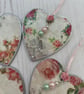 Home - Decoupage Rose Wooden Heart Decoration by Carolee Crafts PB7 - 0007 - Image 4