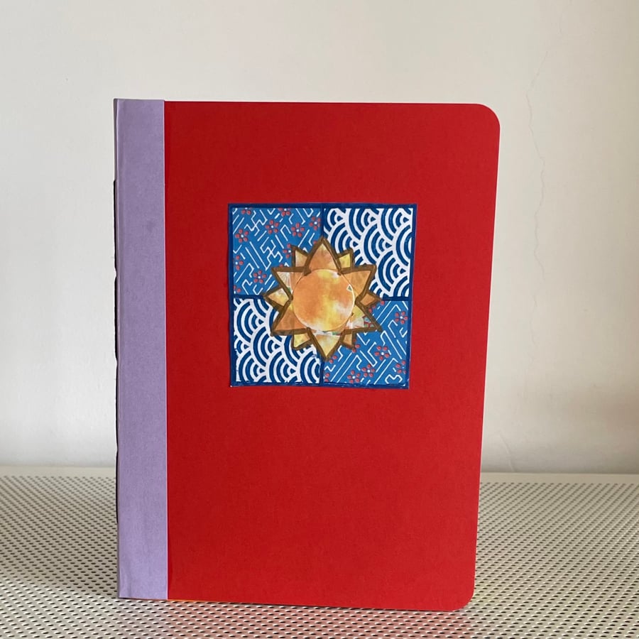 Handmade Rainbow Page Notebook - Red slight second  