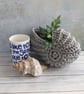 Ammonite basket, crochet shell, home decor, nautilus, fossil, T-shirt yarn - Image 6