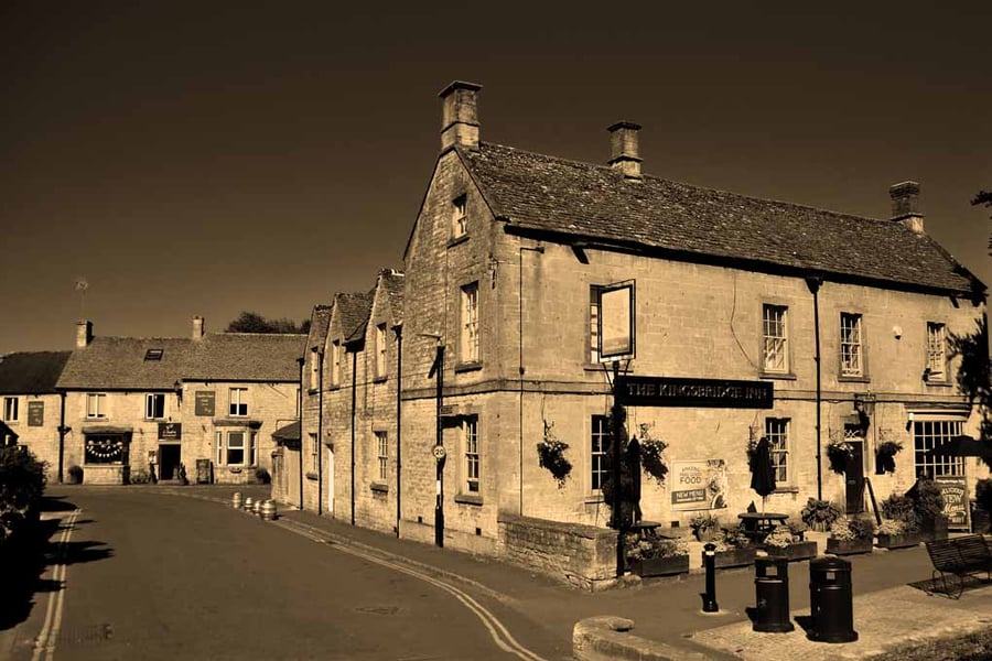 Kingsbridge Inn Bourton On The Water Cotswolds Photograph Print