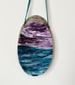 Original Seascape Hanging Wooden Log Slice - 'Clarity' - Image 1