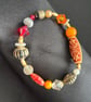 Beautiful ethnic beadwork bracelet. 19cm. 