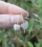 Long silver heart earrings, Valentine's gift, silver heart jewellery - Image 2