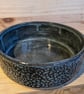 Carved & textured clay salad or serving bowl