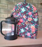 Bright Colour Flowers on Black Extra Large Coffee Pot Cosy - Image 1